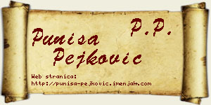 Puniša Pejković vizit kartica
